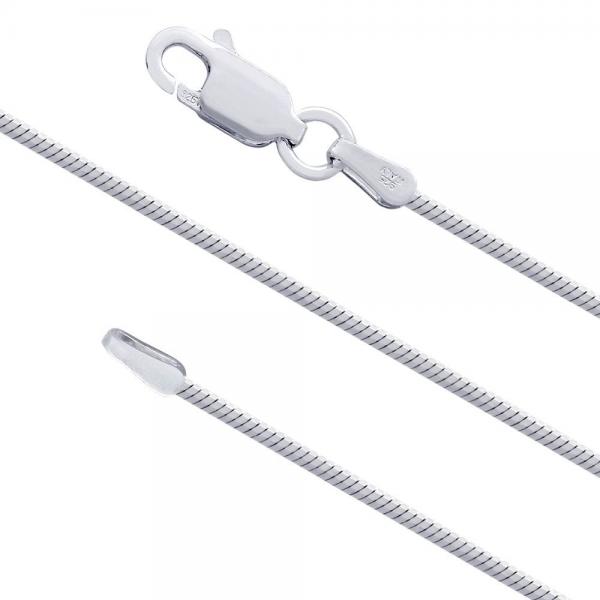 Lant argint 925 placat cu rodiu 51 cm sarpe [1]